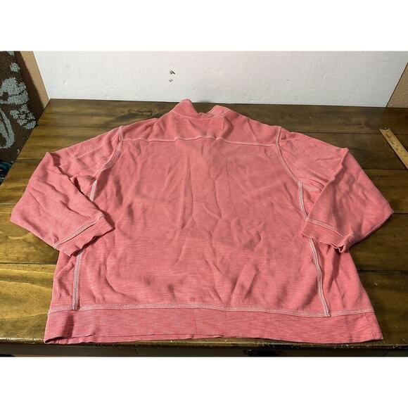 Tommy Bahama Big & Tall Tobago Bay 1/4 Zip Pullover Sweater Size 2XLB Coral - Picture 8 of 8
